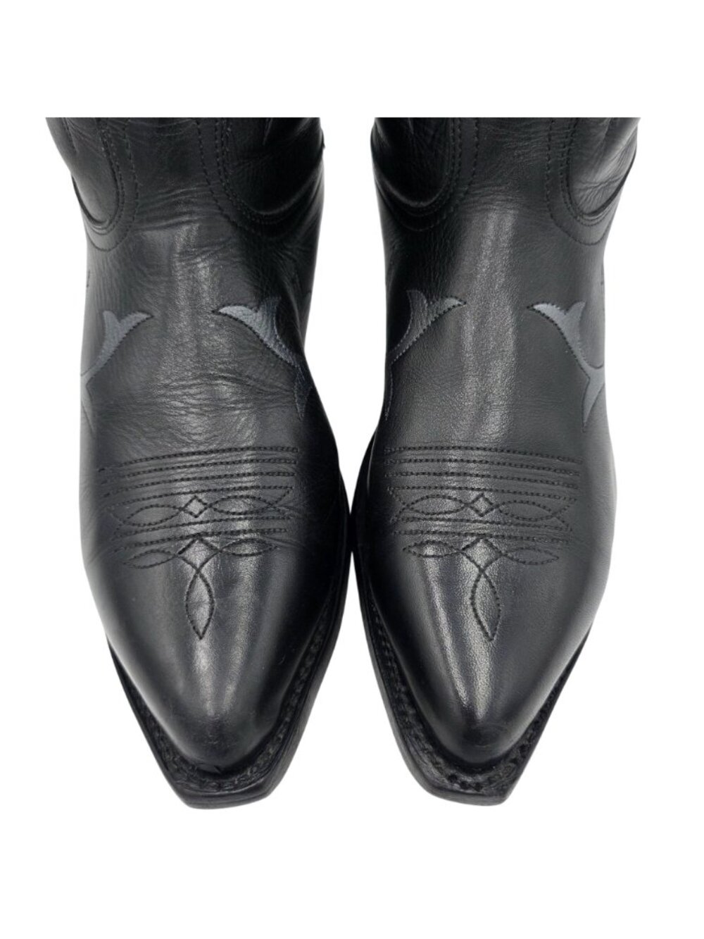 Boulet Mens Size 9.5EE Wide Black Silver Leather Cowboy Western Boots Canada CBC - Picture 7 of 16